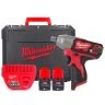 Milwaukee M12BIW12-202C 12V M12 Sub Compact Impact Wrench 1/2″ With 2 x 2.0AH Batteries, Charger & Case