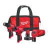 Milwaukee M12BLPP2B-422B 12V Cordless Brushless Percussion Drill & Impact Driver Twin Pack With 1 x 2.0Ah Battery, 1 x 4.0Ah Battery, Charger & Bag