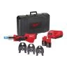 Milwaukee M12ONEHPT-202C V-SET M12 Sub Compact Force Logic Hydraulic Press Tool One-Key With 3 Piece Press Jaws, 2 x 2.0Ah Batteries, Charger & Carry Case