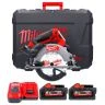 Milwaukee M18FCSDC165-552C M18 Fuel Deep Cut Circular Saw 165 mm With 2 x 5.5Ah Batteries, Charger & Case