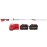 Milwaukee M18FHETE27-802 18V M18 FUEL Cordless Brushless Pole Articulating Hedge Trimmer 267cm With 2 x 8.0Ah Batteries & Charger