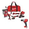 Milwaukee 7 Piece 18V Cordless Brushless Tool Kit With 3 x 5.0Ah Batteries, Charger & Bag