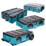 Makita MAKTRAK 4 Piece Rolling Tool Chest, Tool Boxes & Deep Medium Organiser Set