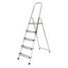 Step ladder folding aluminium & steel 5 steps top hand rail