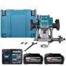 Makita RP001GZ02 40V Max XGT Cordless Brushless 1/2", 1/4" or 3/8" AWS 1900W Router With 2 x 4.0Ah Batteries & Charger