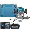 Makita RP001GZ02 40V Max XGT Cordless Brushless 1/2", 1/4" or 3/8" AWS 1900W Router With 1 x 5.0Ah Battery & Charger