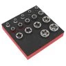 Sealey TRX-P* EPR Socket Set 1/4", 3/8" & 1/2"Sq Drive 16pc | SX096