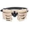 TOUGH MASTER Suede Tool Pouch Belt Apron Multi Pocket with 2 Hammer Loops & Tape Holder - 1.6 Metres (TM-154SP)