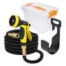 TOUGH MASTER Expandable Garden Hose Pipe 100FT, 3-Layer Latex, 10 Spray Settings, comes with Storage box | TM-EHP110