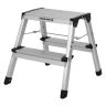 TOUGH MASTER Folding Step Ladder Double-Sided 2 Step Aluminium Step Stool with Anti-Slip Feet - 150 Kiliograms (TM-FSS2)