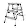 TOUGH MASTER Folding Step Ladder Double-Sided 3 Step Aluminium Step Stool with Anti-Slip Feet | TM-FSS3