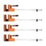 WellCut Woodworking  Parallel Bar Clamp Set 600mm x 95mm Professional Grade with 600kg Clamping Force Pack of 4