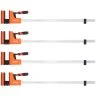 WellCut Woodworking  Parallel Bar Clamp Set 800mm x 95mm Professional Grade with 600kg Clamping Force Pack of 4