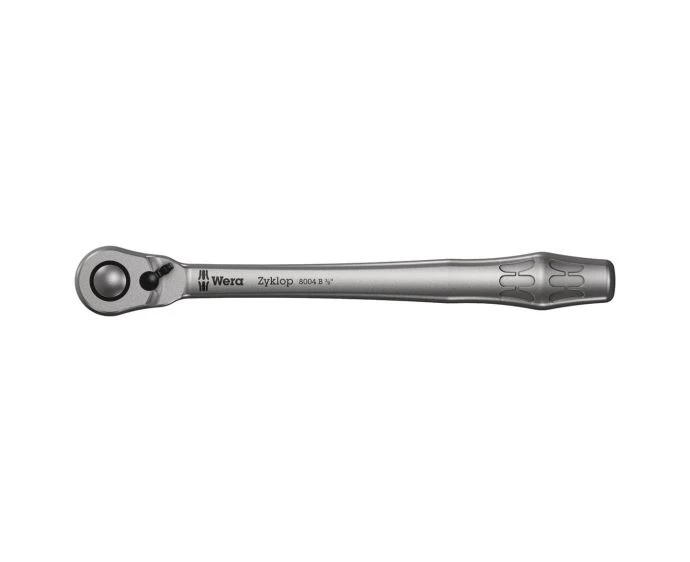 Wera 05004034001 3/8" Square Drive 8004 B Zyklop Metal Ratchet Wrench with Switchover lever