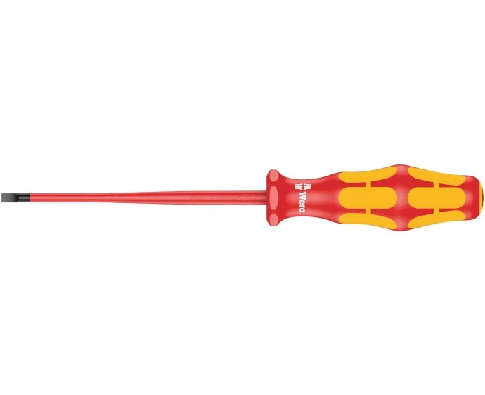 Wera 05006440001 160 iS VDE Insulated screwdriver with reduced blade diameter for slotted screws, 0.6 x 3.5 x 100 mm