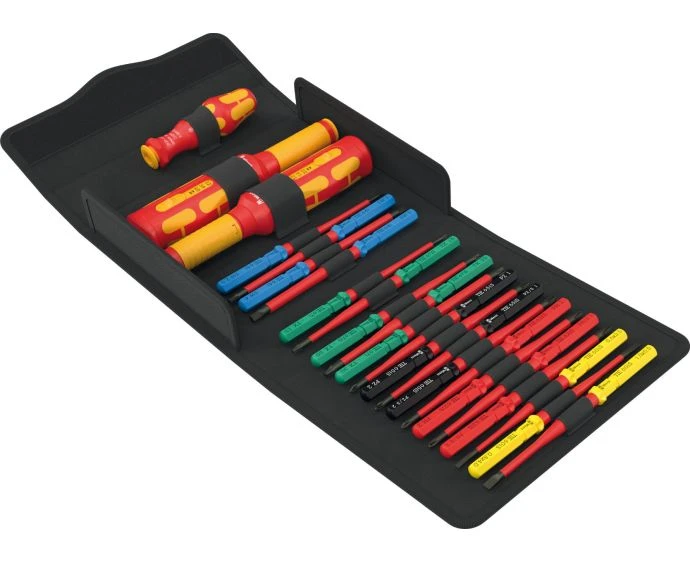 Wera 05006633001 Kraftform Kompakt VDE Torque Speed Interchangeable Screwdriver Blade Set 23 Piece