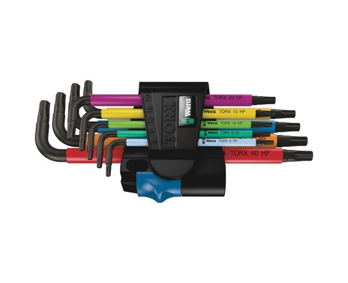 Wera 9 Pieces 967/9 TX Multicolour HF 1 L-key set with Holding Function | 05024179001