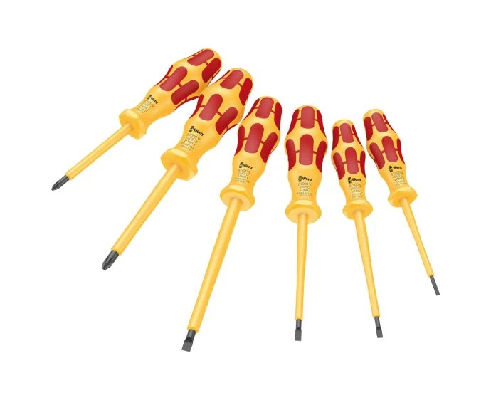 Wera 1060 i/1065 i/6 Kraftform VDE Insulated Screwdriver Set 6 Pieces | 05051576001