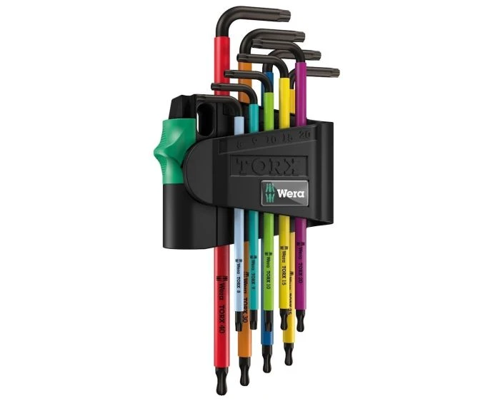 Wera 967/9 TX BO Multicolour BlackLaser 1 SB TORX L-Key Set 9 Pieces | 05073599001