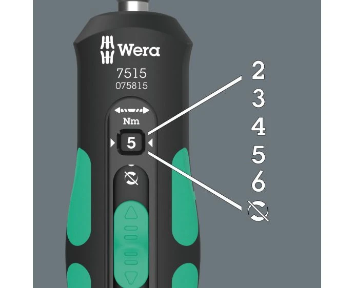Wera 7515 1/4" Kraftform Safe-Torque Speed Torque Screwdriver 2-6 Nm | 05075815001