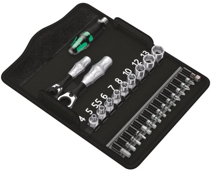 Wera 05135918001 Zyklop Mini 2 1/4" Kraftorm Kompakt Driver 27 Pieces Bit Set