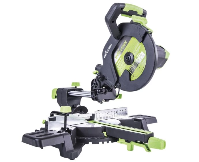 Evolution F255SMS TCT Multi-Material Sliding Mitre Saw 255mm 1600W 240V | 052-0006
