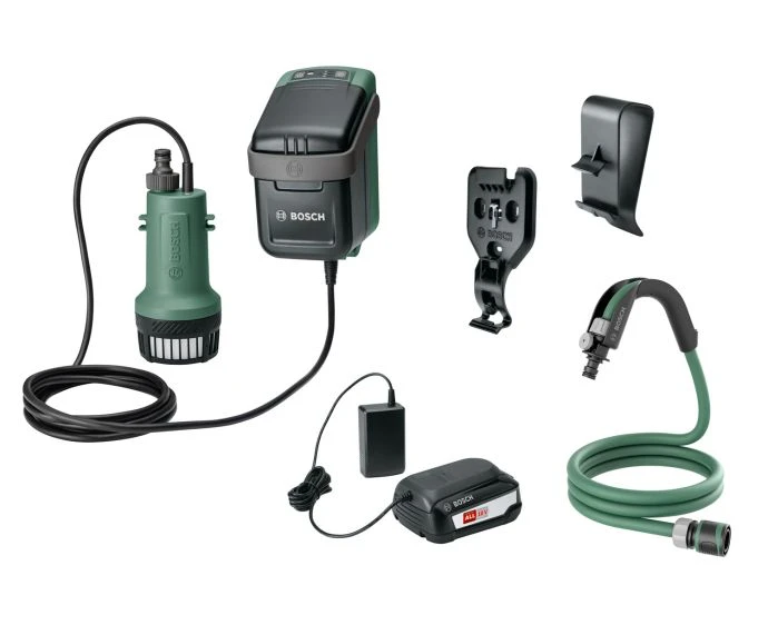 Bosch GardenPump 18V-2000 Cordless Rainwater Pumps With 1 x 2.5Ah Batteries & Charger | 06008C4271