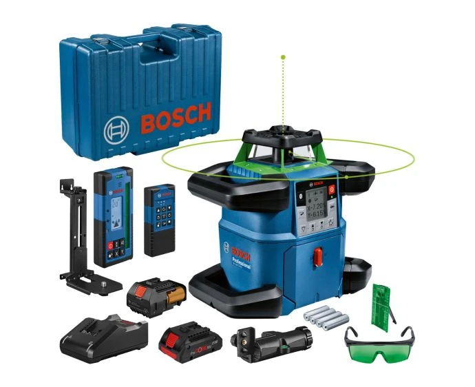 Bosch GRL 650 CHVG Professional Rotation Laser With 4 x 1.5 V LR6 Batteries (AA),4 x 1.5 V LR20 Batteries (D) & Carry Case | 0601061V70