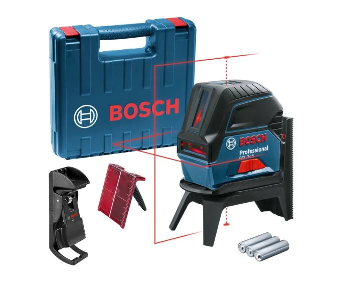 Bosch GCL 2-15 Professional Combi Laser With 3 x 1.5 V Batteries (AA) & Carry Case | 0601066E02