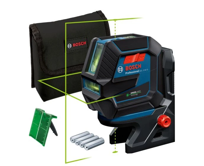 Bosch GCL 2-50 G Professional Combi Laser With 4 x 1.5 V Batteries (AA) & Pouch | 0601066M00