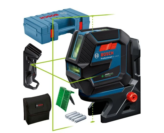Bosch GCL 2-50 G Professional Combi Laser With 4 x 1.5 V Batteries (AA), Pouch & Carry Case | 0601066M02