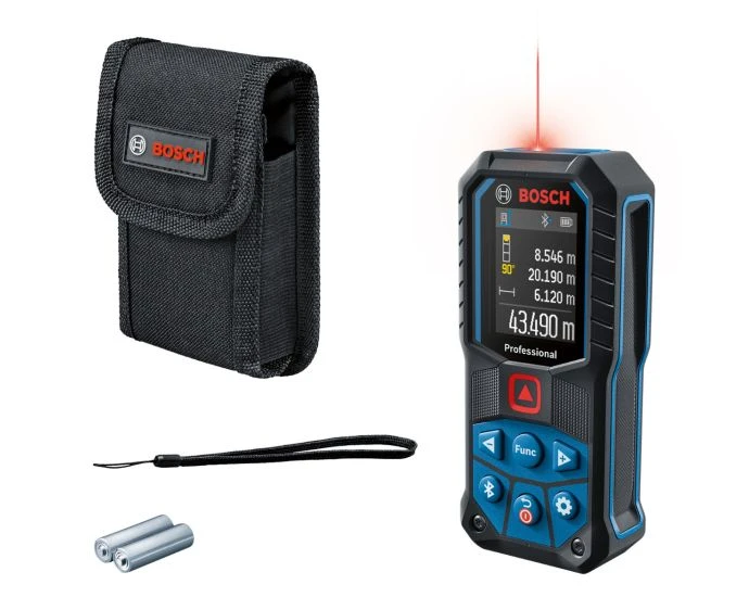 Bosch GLM 50-27 C Professional Laser Measure With 2 x 1.5 V Batteries (AA) & Pouch | 0601072T00