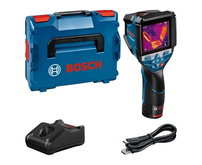 Bosch GTC 600 C Professional Thermo Camera With 1 x 2.0Ah Battery, Charger, USB-C Cable & L-Boxx | 0601083570