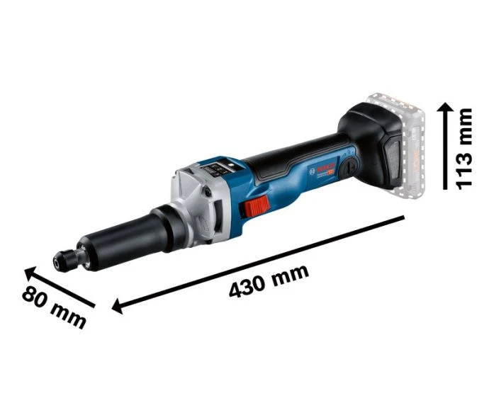 Bosch GGS 18V-10 SLC Professional Cordless Brushless Straight Grinder Bare Unit | 06012B4001