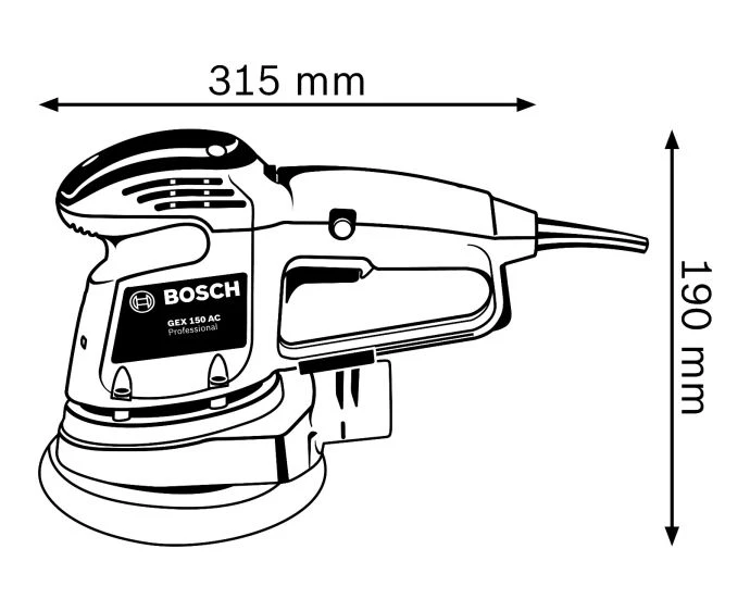 Bosch GEX 34-150 Professional Random Orbit Sander 240V | 0601372870