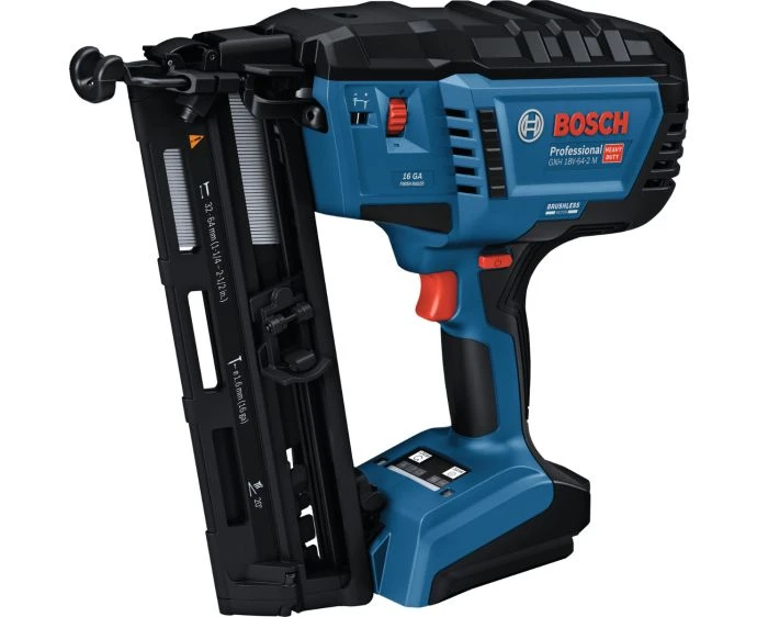 Bosch GNH 18V-64-2 M Professional Heavy Duty Cordless Brushless Wood Nailer Bare Unit | 0601482000