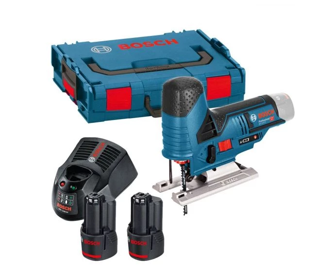 Bosch GST 12V-70 Cordless Jigsaw With 2 x 2.0Ah Batteries, Charger & L-BOXX | 06015A1070
