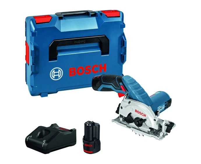 Bosch GKS 12V-26 Cordless Circular Saw With 2 x 2.0Ah Batteries, Charger & L-BOXX | 06016A1070