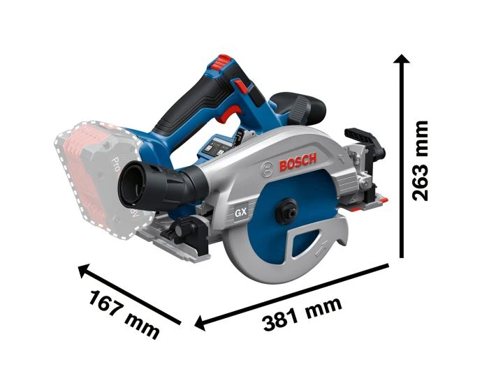Bosch GKS 18V-57-2 GX Professional Cordless Brushless Circular Saw Bare Unit | 06016C1000