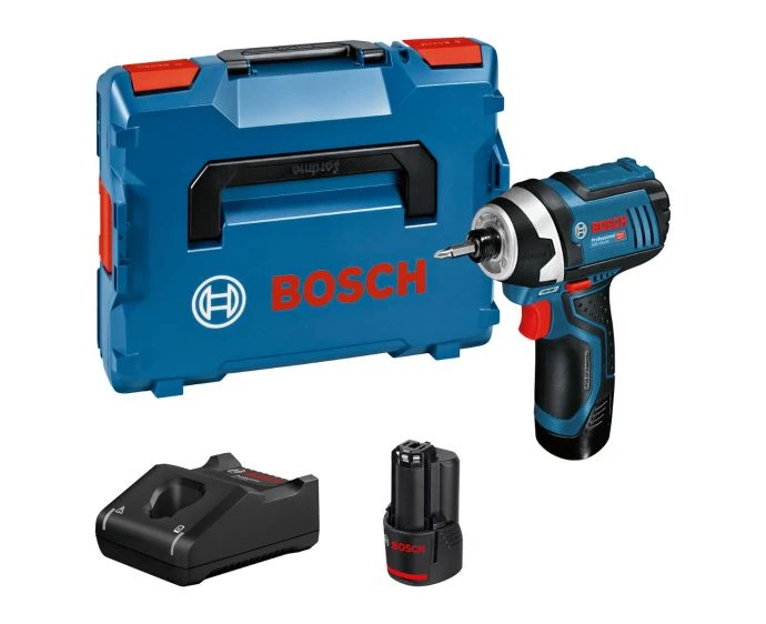 Bosch GDR 12V-105 Professional Cordless Impact Driver with 2 x 2.0Ah Batteries, Charger & Case | 06019A6976