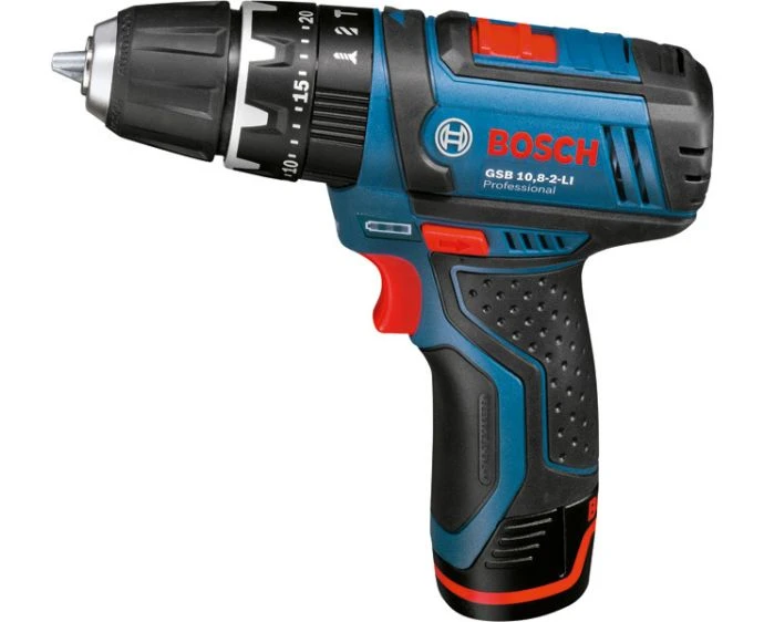 Bosch GSB 12V-15 Professional Cordless Combi Drill With 2 x 2.0Ah Batteries, Charger & Tool Bag | 06019B697J