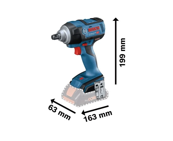 Bosch GDS18V-EC300ABR 18V Cordless Brushless Impact Wrench Bare Unit | 06019D8200