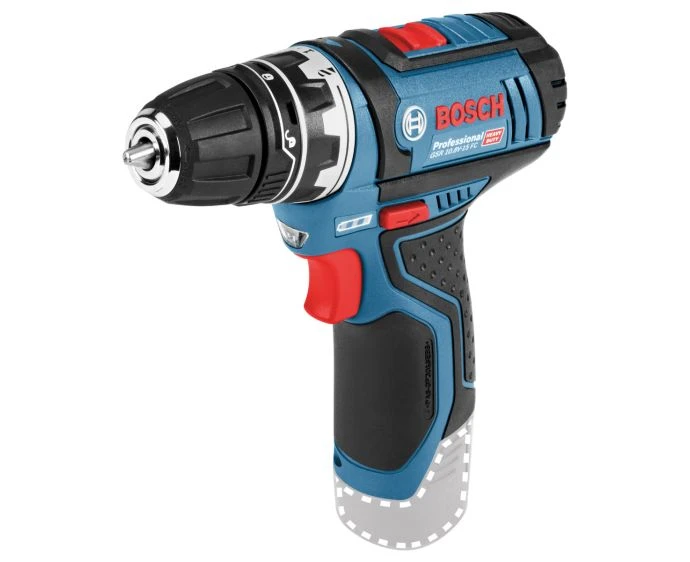 Bosch GSR 12V-15 FC Professional Cordless Drill Driver With 2 x 2.0Ah Batteries, Charger & L-Boxx | 06019F6071