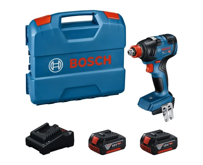 Bosch Professional GDX 18V-200 Cordless Brushless Impact Driver Wrench With 2 x 5.0Ah Batteries, Charger & Case | 06019J2272