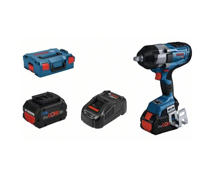 Bosch GDS 18V-1000 C Cordless BITURBO High Torque Impact Wrench With 2 x 8.0Ah Batteries, Charger & L-BOXX | 06019J8070