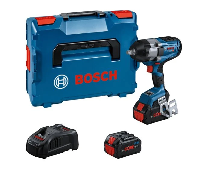 Bosch GDS 18V-1000 Professional Cordless Brushless Impact Wrench With 2 x 5.5Ah Batteries & Charger In L-Boxx | 06019J8371