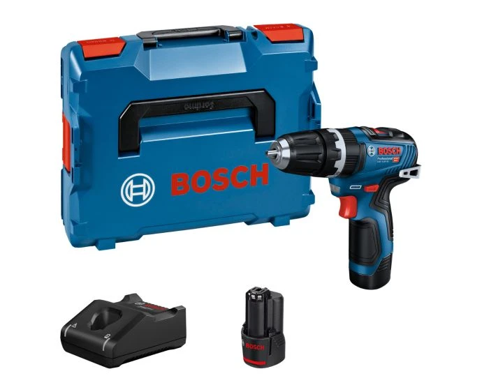 Bosch GSB 12V-35 Professional Cordless Brushless Combi Drill With 2 x 3.0Ah Batteries, Charger & Case | 06019J9070