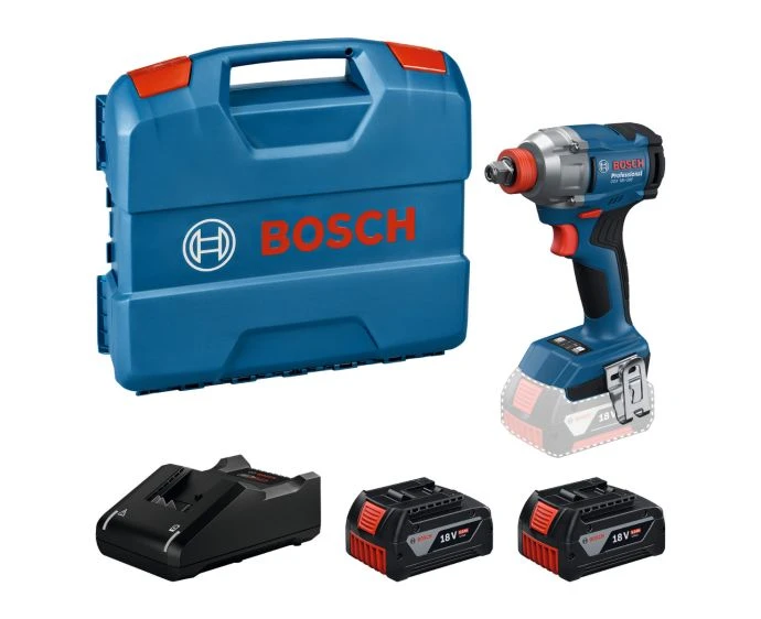 Bosch GDX 18V-285 Professional Cordless Impact Driver/Wrench With 2 x 5.0Ah Batteries, Charger & L-Boxx | 06019N2172