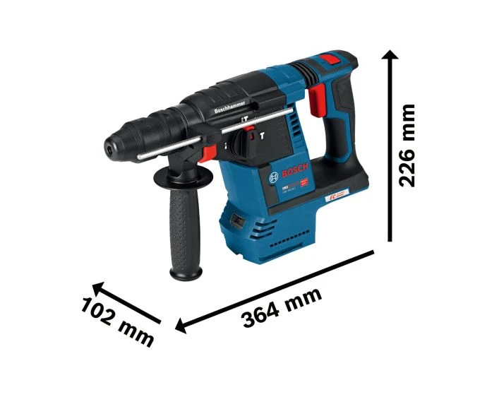 Bosch GBH 18V 26 F Cordless SDS Plus Rotary Hammer With GDE 18V-16 & L-BOXX | 061191000K
