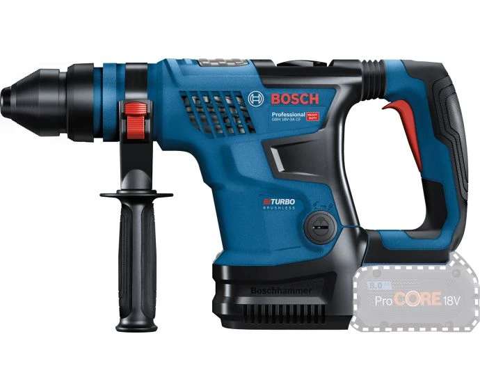 Bosch GBH 18V-34 CF 18V BITURBO Cordless SDS+ Rotary Hammer Drill With Carry Case - 0611914001